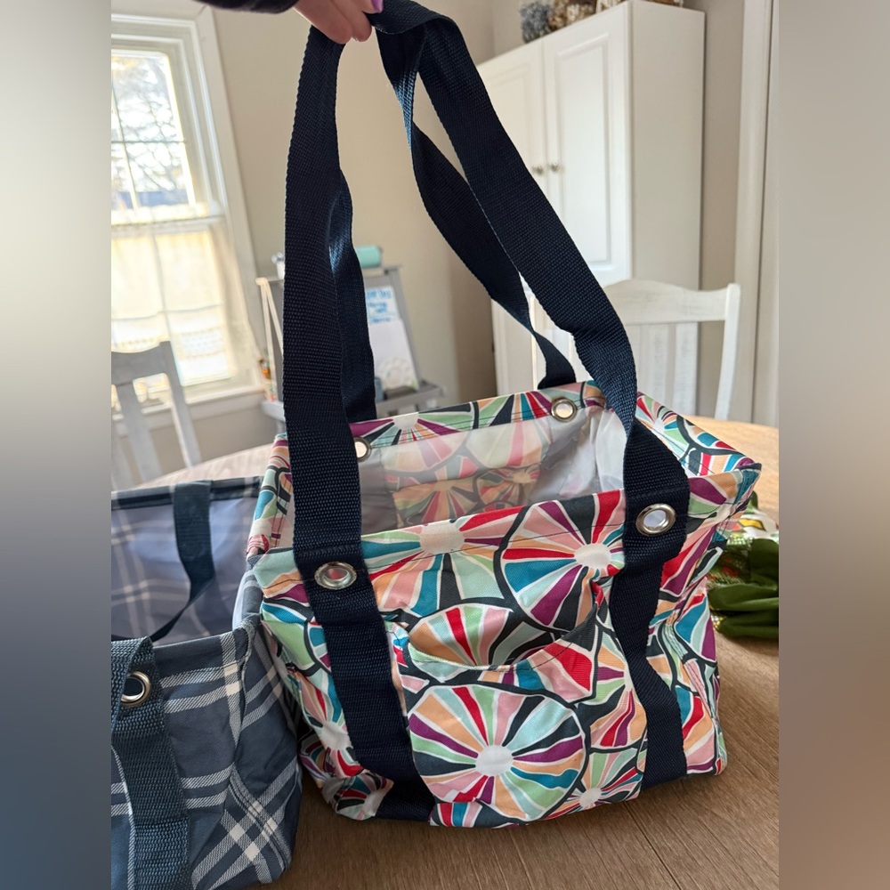 TWO Colorful Patterned Tote Bag